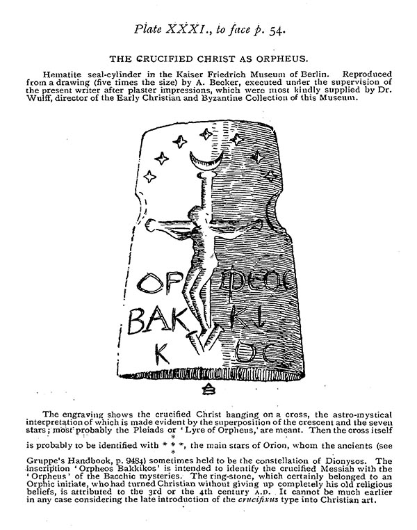 crucifixion d'Orpheus-Bakkikos