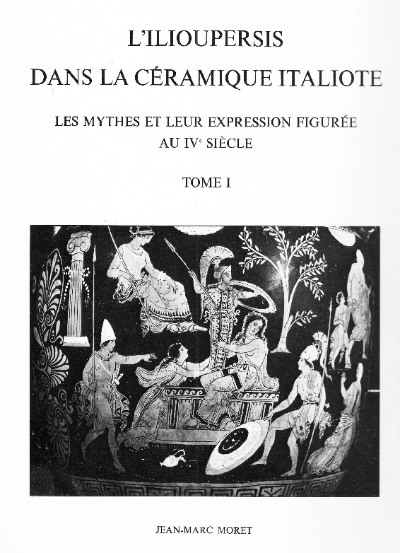 Jean-Marc Moret, L’Ilioupersis dans la céramique italiote. Les mythes et leur expression figurée au IVe siècle (Bibliotheca Helvetica Romana, XIV). Institut suisse de Rome, 1975. https://www.academia.edu/4406971/LIlioupersis_dans_la_c%C3%A9ramique_italiote_les_mythes_et_leur_expression_figur%C3%A9e_au_IVe_si%C3%A8cle 