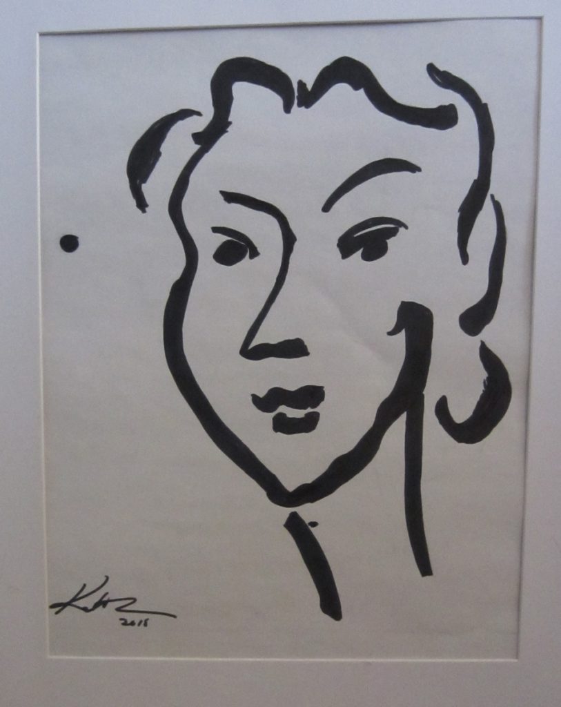 Katherine Webster, Lola, encre de chine sur papier mat, 17 x 21 cm. © Katherine Webster Source: https://katherinewebster.com/art/